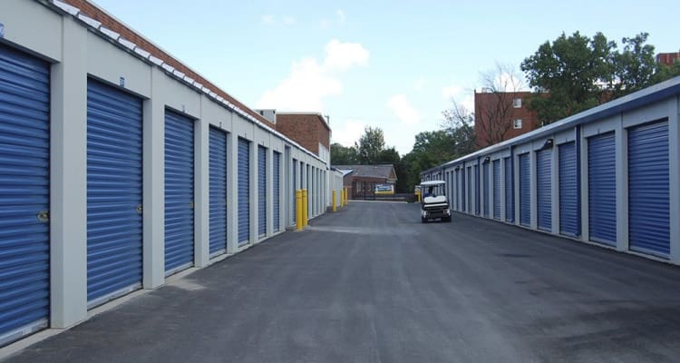 Outdoor storage units at Compass Self Storage in Philadelphia, Pennsylvania