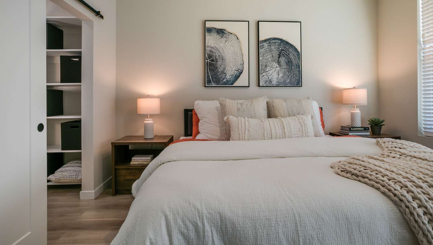 Modern bedroom at Olympus Latitude in Albuquerque, New Mexico