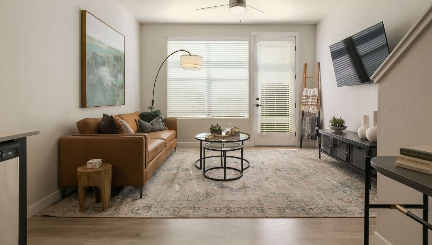Living room with carpet at Olympus Latitude in Albuquerque, New Mexico