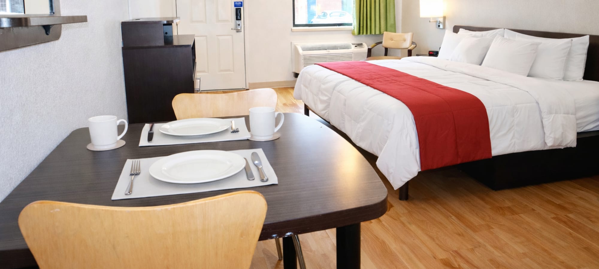 Interior of bedroom at Trailhead Flats in Colorado Springs, Colorado
