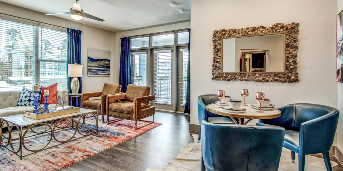Wood-style flooring at Enclave at Woodland Lakes in Conroe, Texas