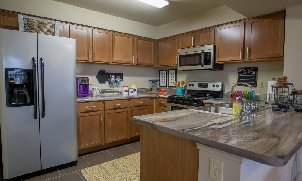 Kitchen at Portofino Apartments in Wichita, Kansas