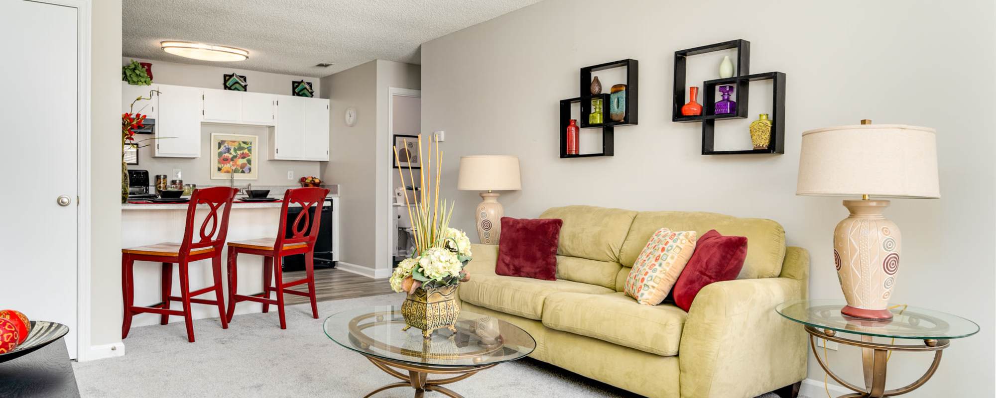 Living room at Park Canyon in Dalton, Georgia