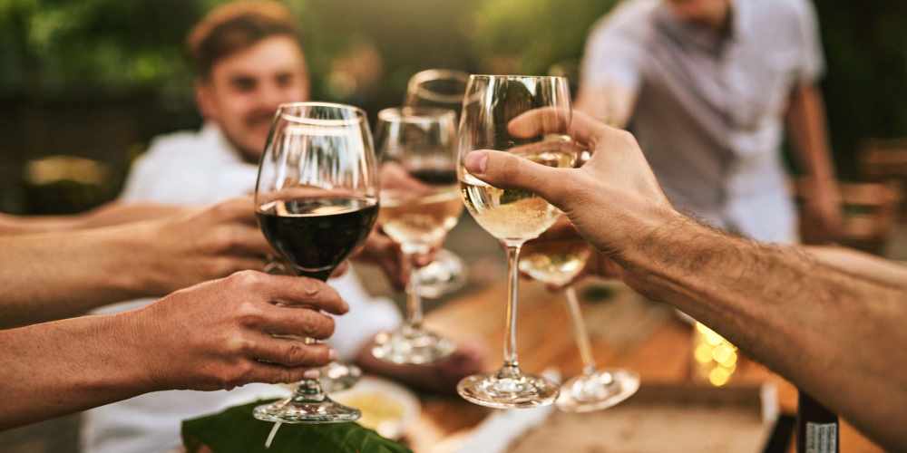 Residents having drinks near Panorama at Arvada Ridge in Arvada,Colorado