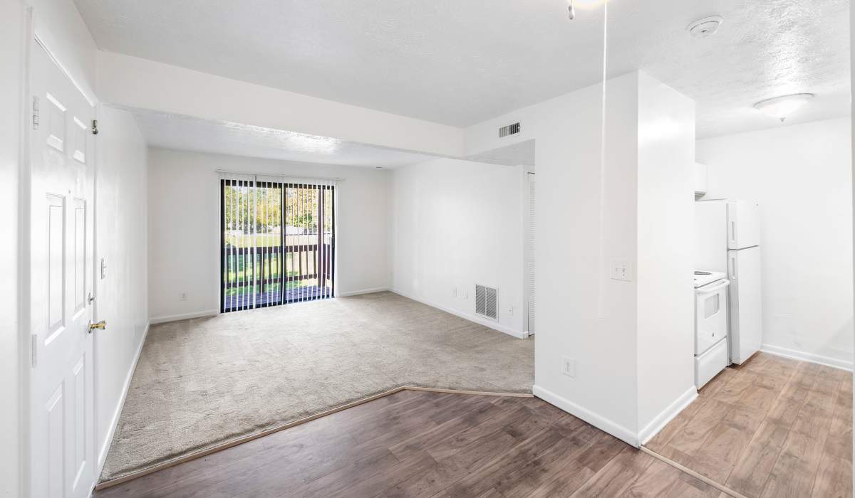Studio apartment featuring bright living room at Pleasant Run Apartments in Cincinnati, Ohio
