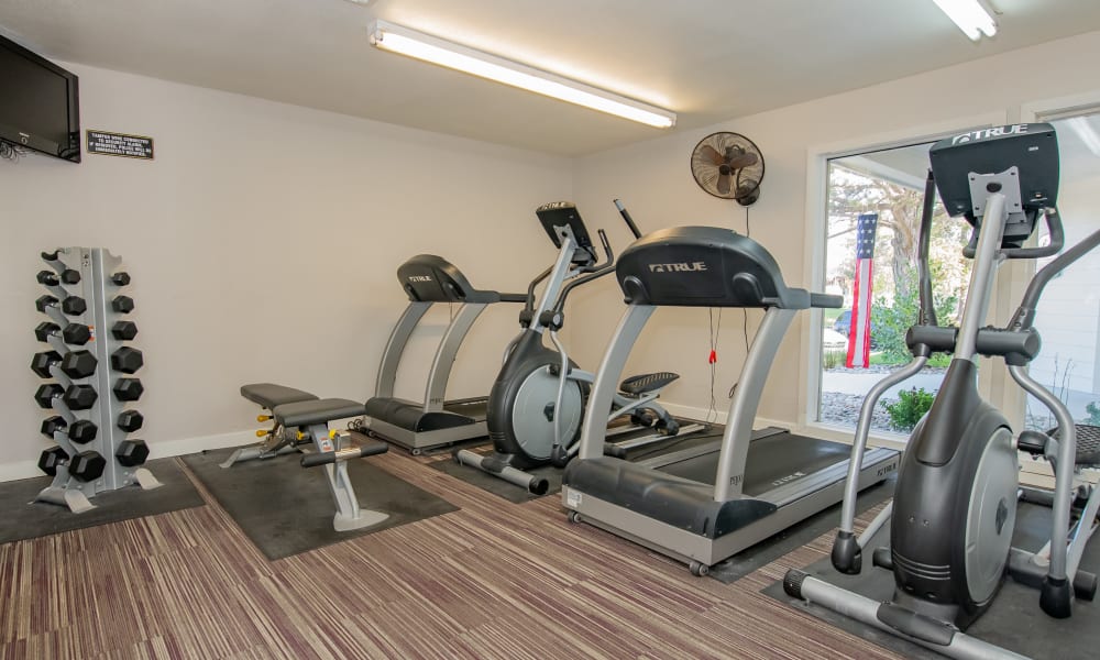 Gym at Aspen Park Apartments in Wichita, Kansas