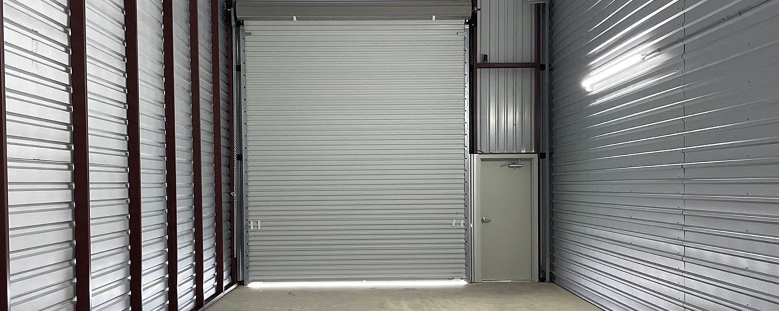 A spacious unit at Base Camp Boat and RV Storage in Westlake, Louisiana