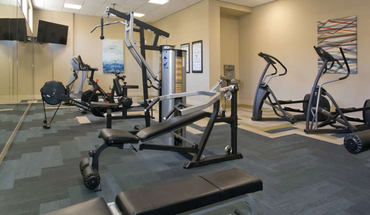 Fitness center at 1010 Pacific in Santa Cruz, California