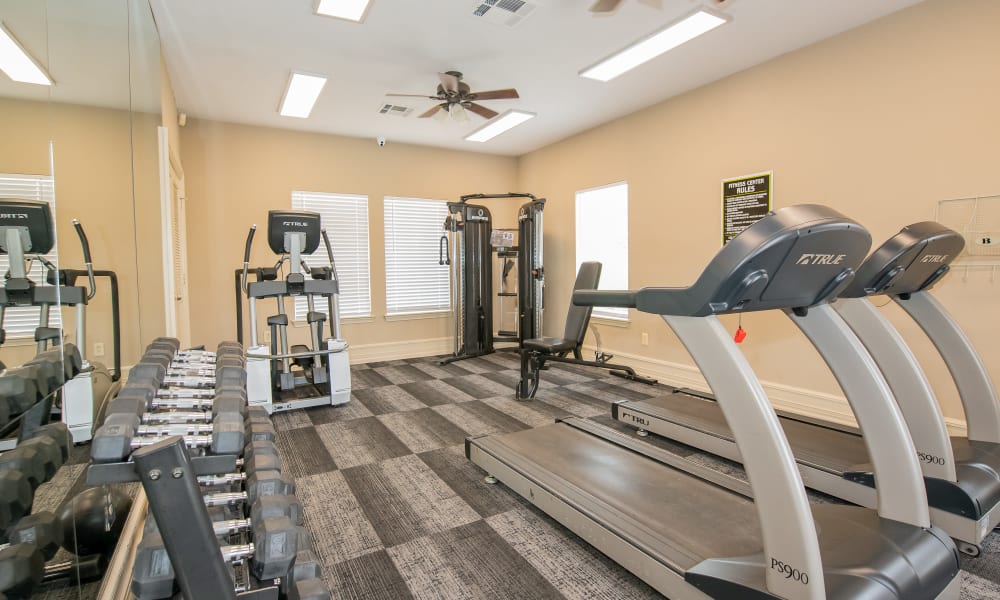 Gym at Crown Pointe Apartments in Oklahoma City, Oklahoma