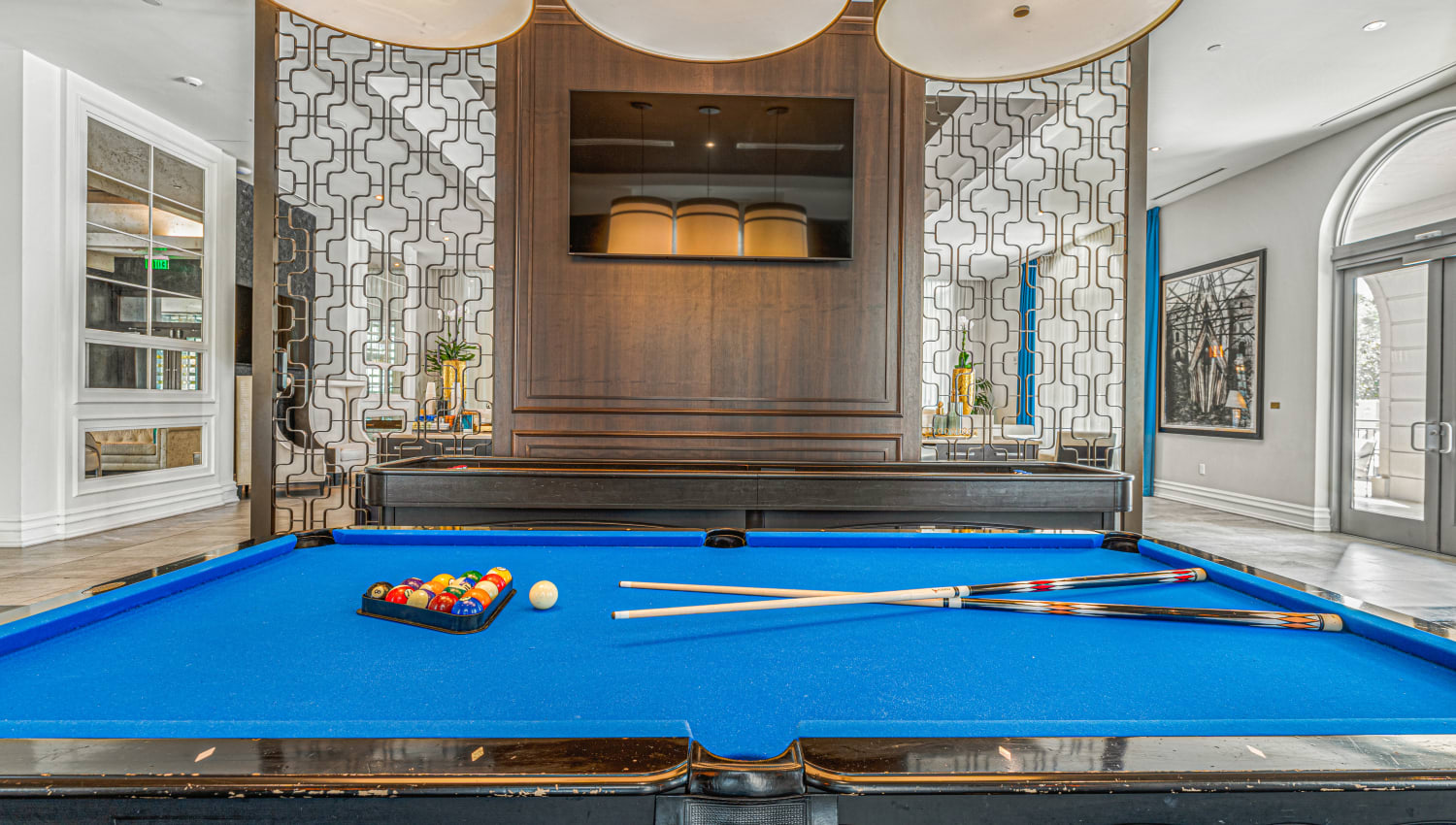 Community billiard table in great condition at Olympus Harbour Island in Tampa, Florida