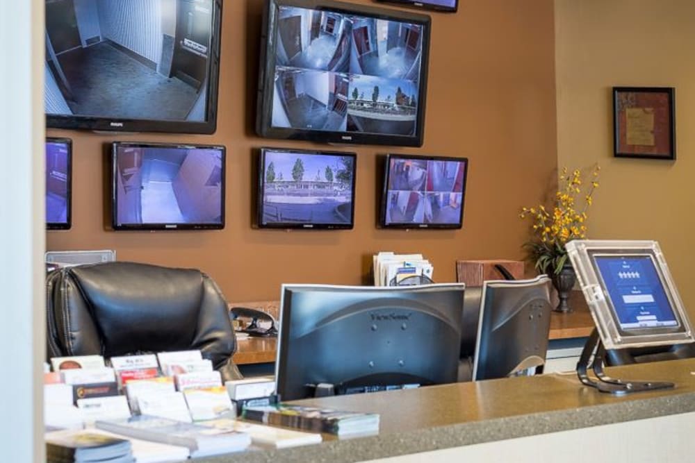 Front desk at South Waterfront Heated Storage in Portland, Oregon