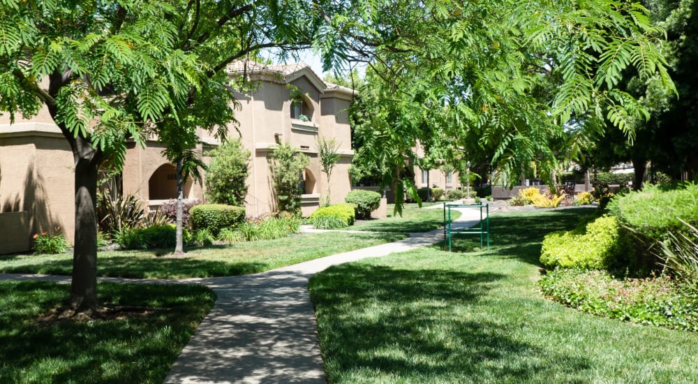 Path outside at Vineyard Gate Apartments in Roseville, California