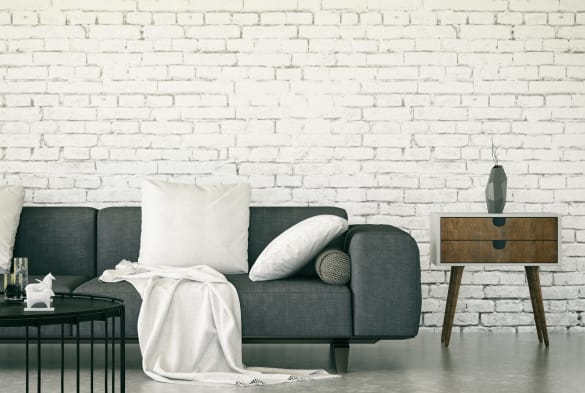 Modern living room in model home at The Parks on Village in Bossier City, LA