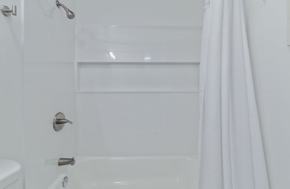 Bathroom with shower and tub at Emerald Cove East in Niceville,Florida