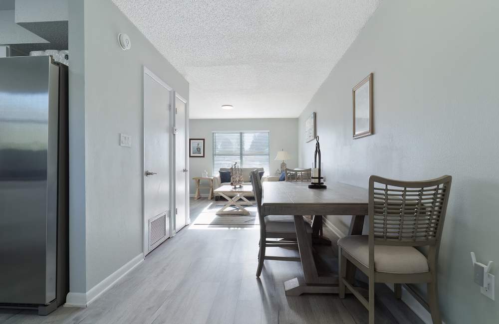 Dining space beside kitchen at Emerald Cove East in Niceville,Florida