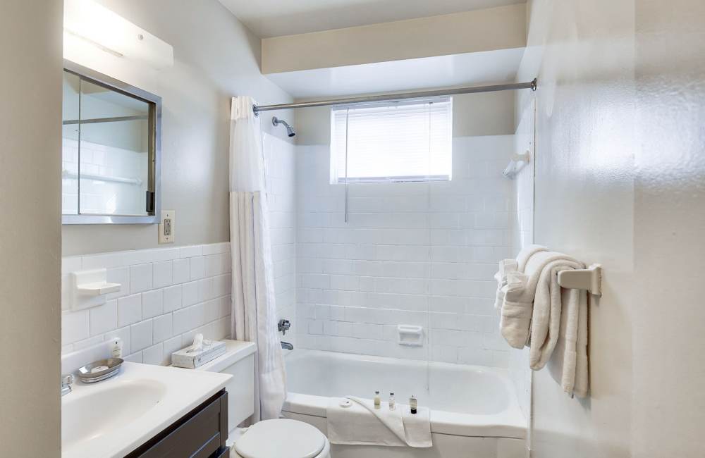 Bathroom at Park Plaza in Baltimore. MD