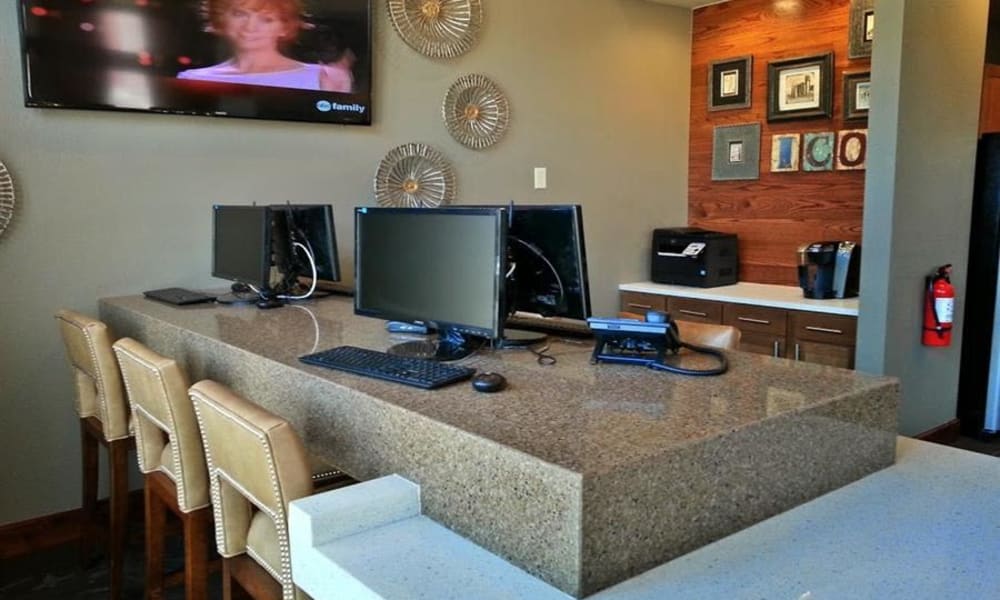 Computer area at Icon at Broken Arrow in Broken Arrow, Oklahoma