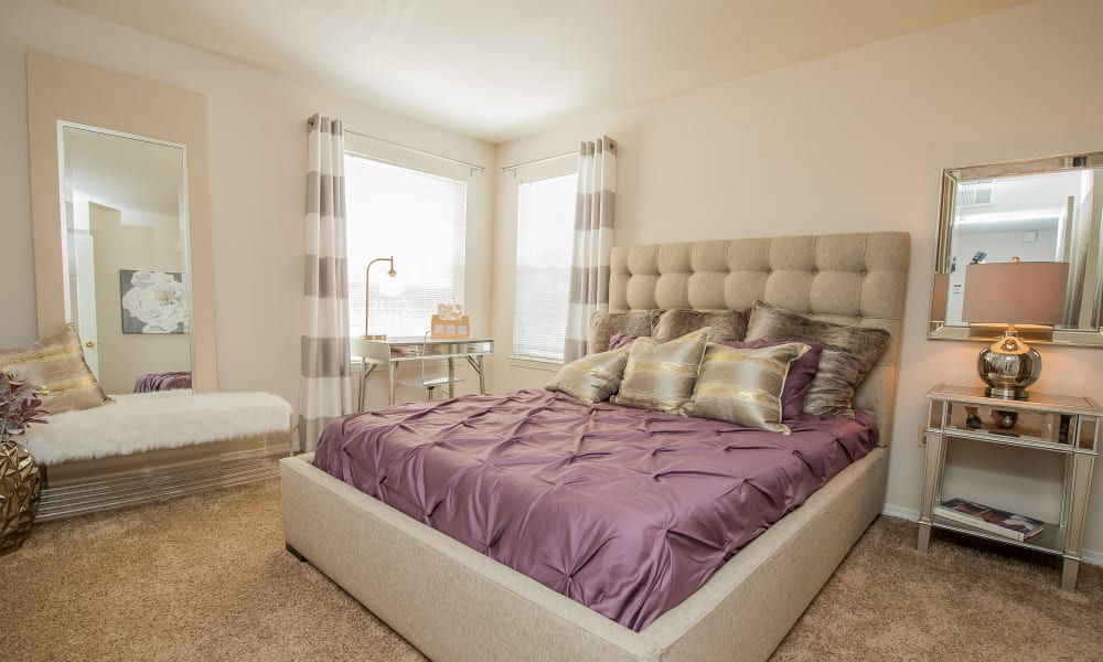 Bedroom at The Remington Apartments in Wichita, Kansas