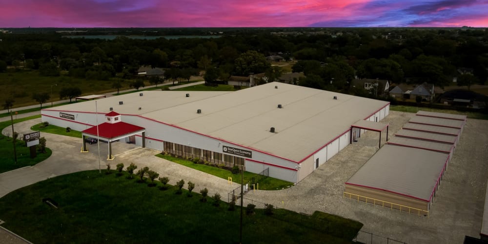 Exterior of StorQuest Economy Self Storage in Texas City, Texas