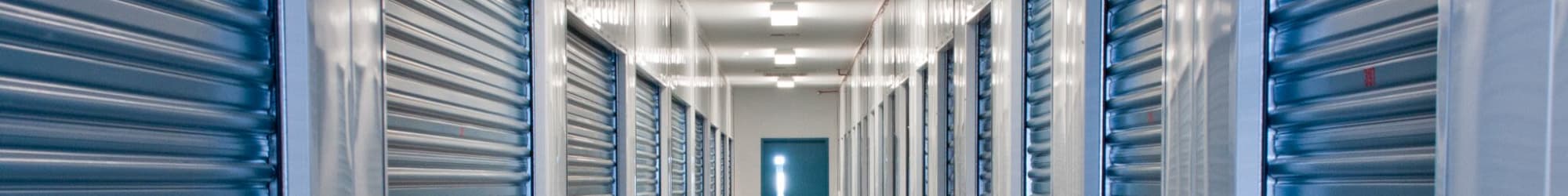 Row of units at High Point Self Storage