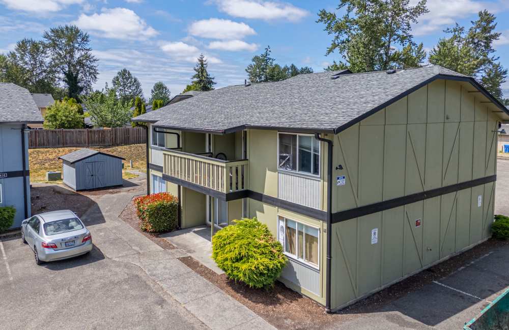 Apartments exterior shot at McKinley Crossing 