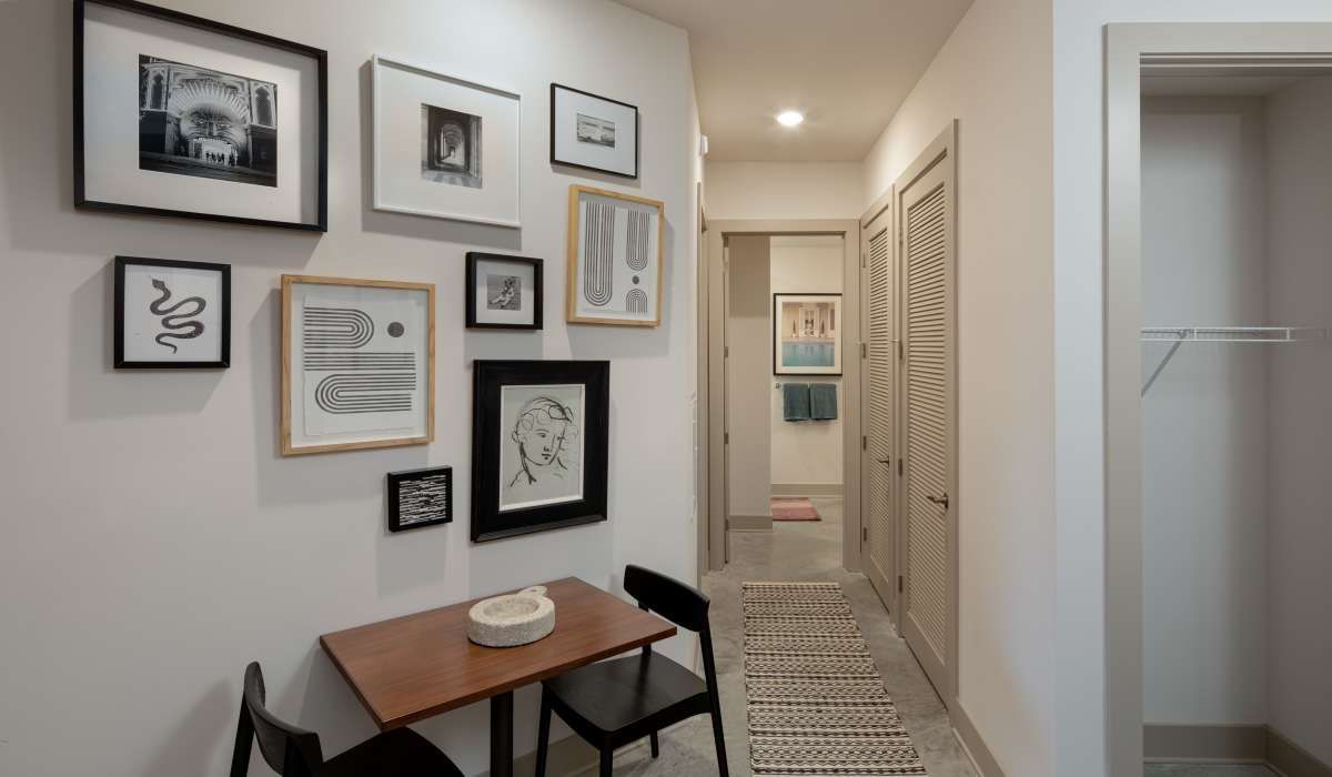 Hallway in an apartment at Venable Durham Apartments in Durham, North Carolina