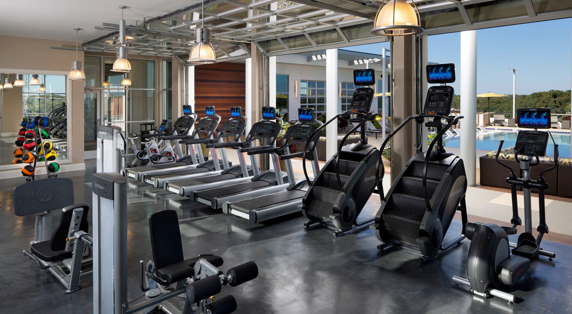 Luxury fitness center at The Encore, Atlanta, Georgia