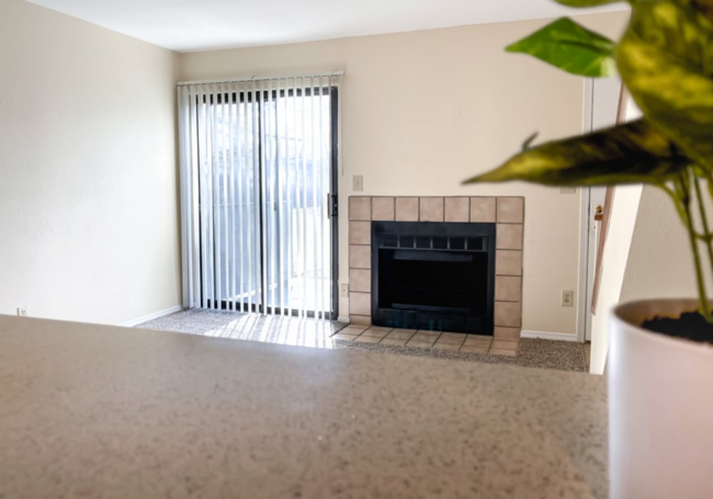 Fireplace at Stonehaven Apartments in Hazelwood,Missouri