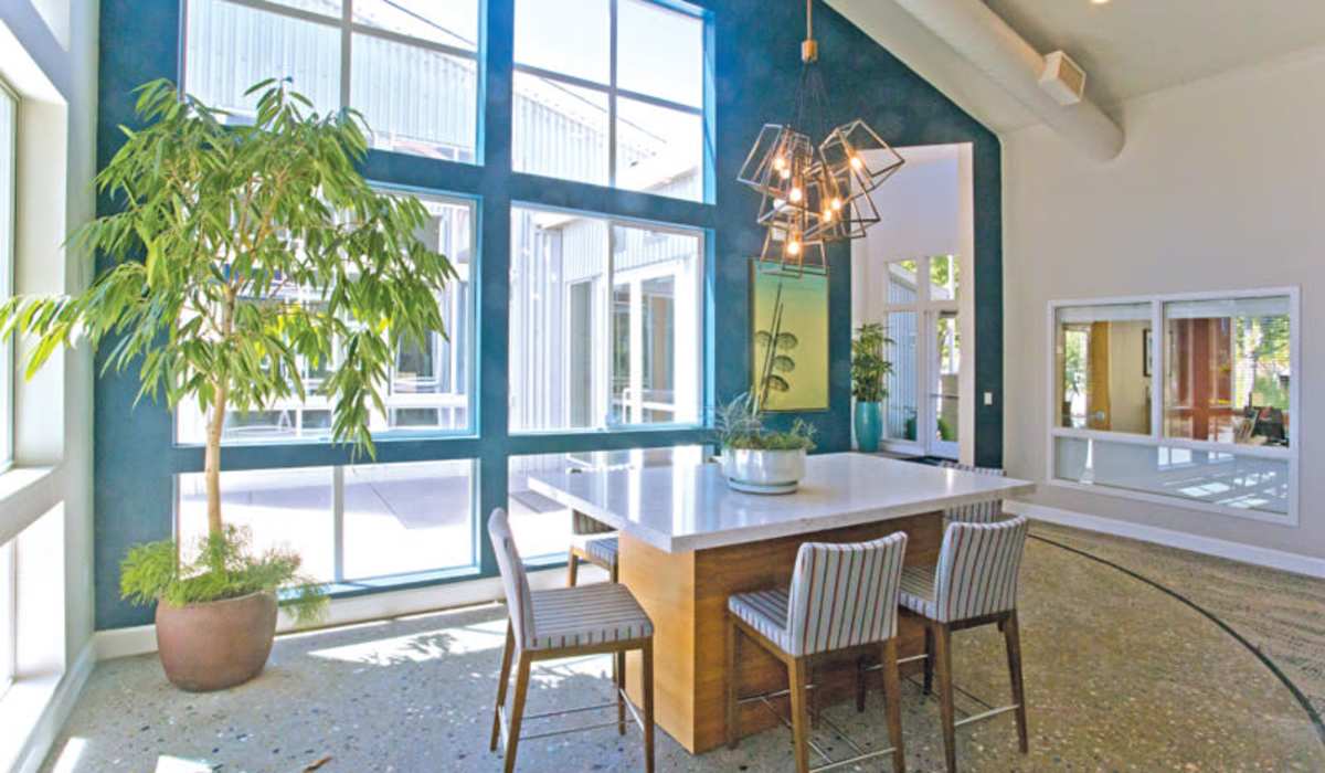 Dining table in the clubhouse at Pacific Shores, Santa Cruz, California