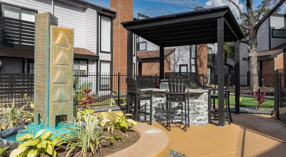 Barbeque grill at The Camaron Townhomes & Flats in San Antonio, Texas