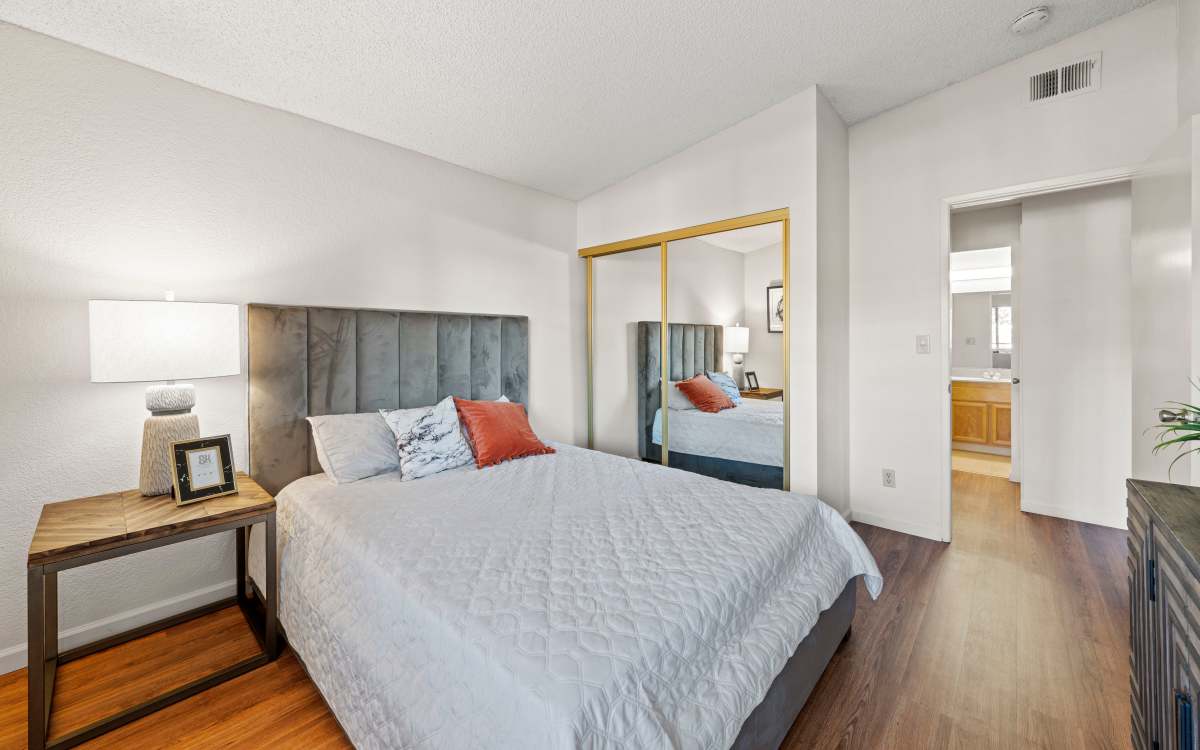 Spacious bedroom of an apartment home at Ardenwood Forest Rental Condominiums in Fremont, California