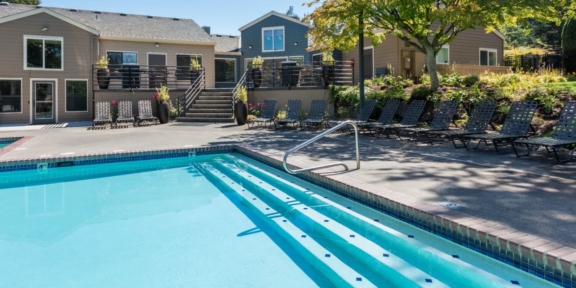 Rendering community pool at Haven at Golf Creek in Portland, Oregon