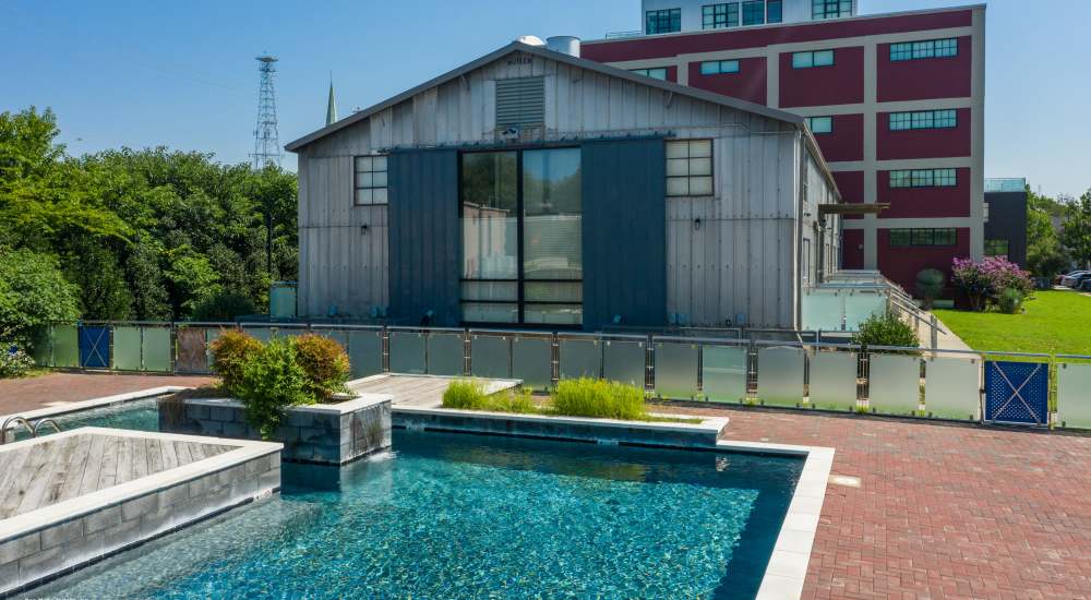 Community swimming pool at Star Lofts in Petersburg, Virginia