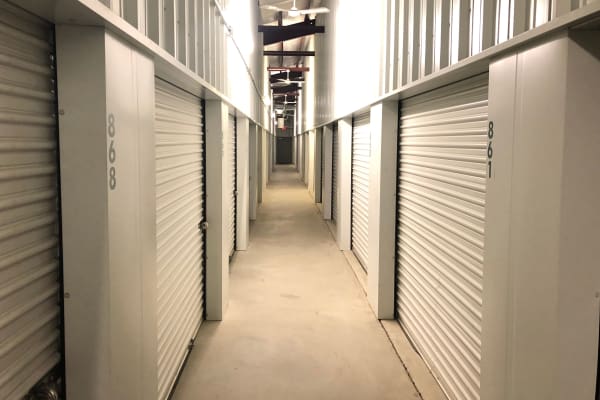 Well-lit interior units available at Five Star Storage in Fargo, North Dakota