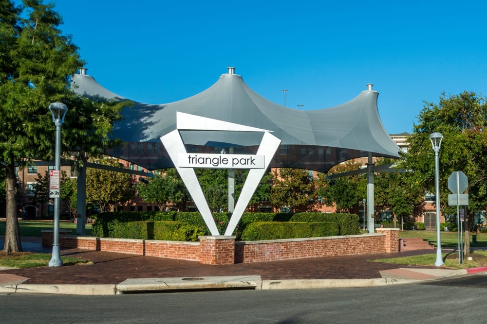 Front signage at Residences at The Triangle in Austin, Texas