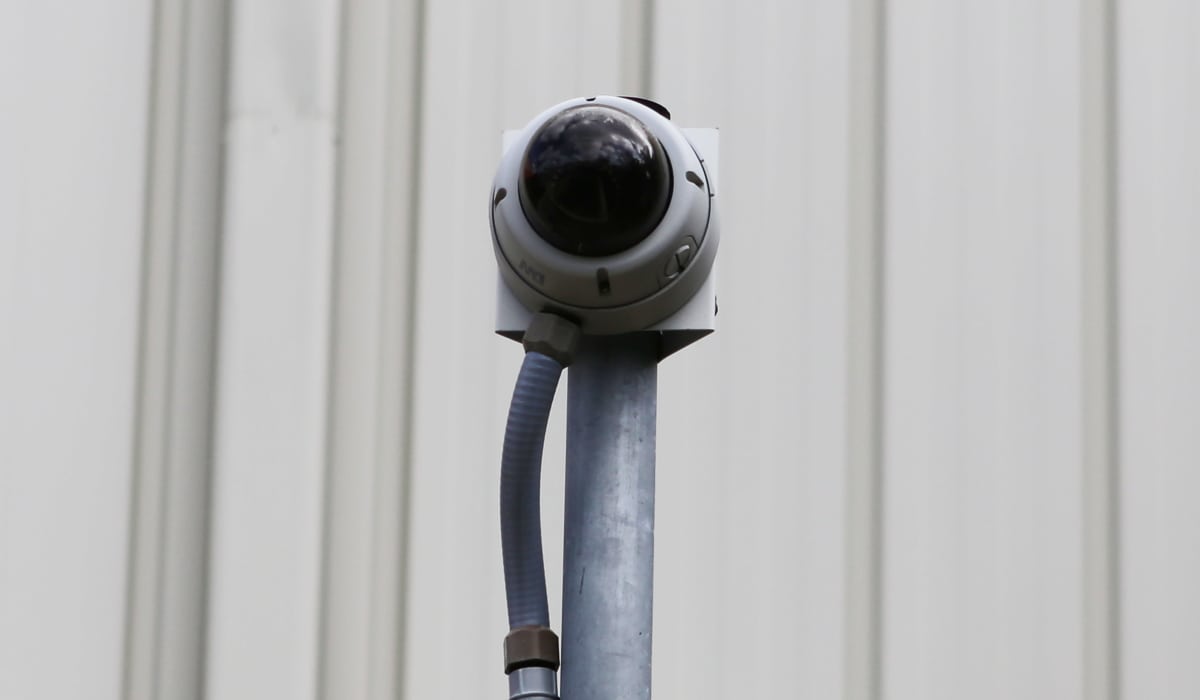 Security camera at Midgard Self Storage in Key West, Florida