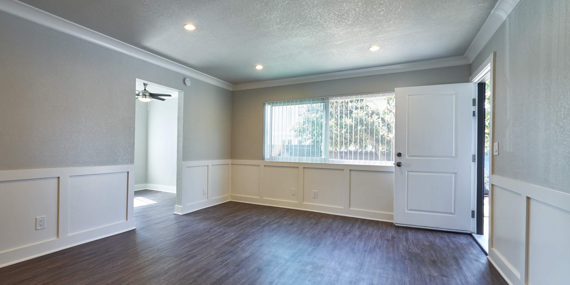 spacious living room at 24th Ave Apartments in Santa Cruz, California