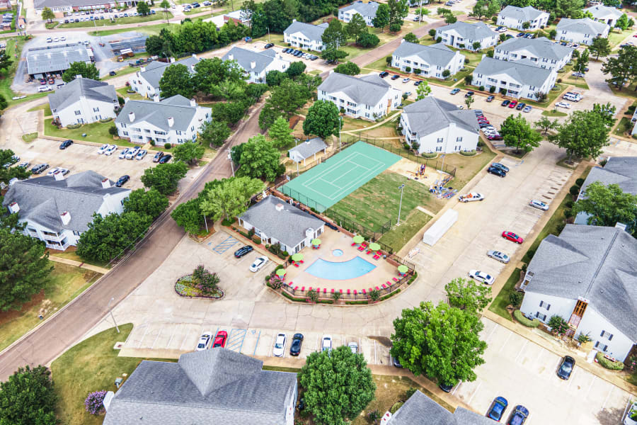 Bradford Place Apartments and the surrounding Byram, Mississippi