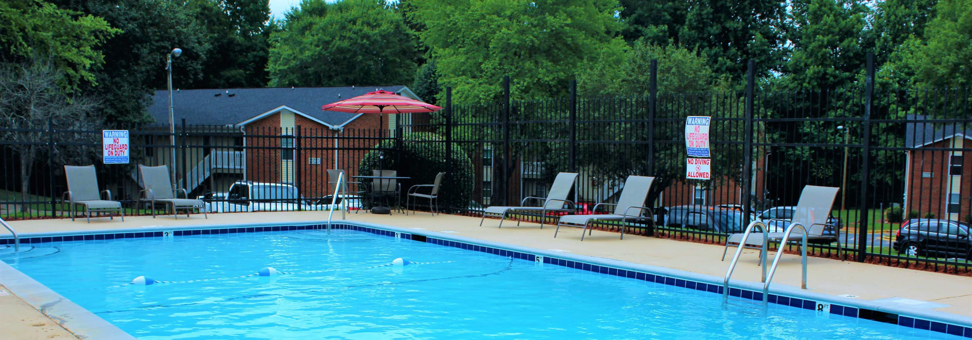 The swimming pool at Arborgate Apartments Homes in Charlotte, North Carolina