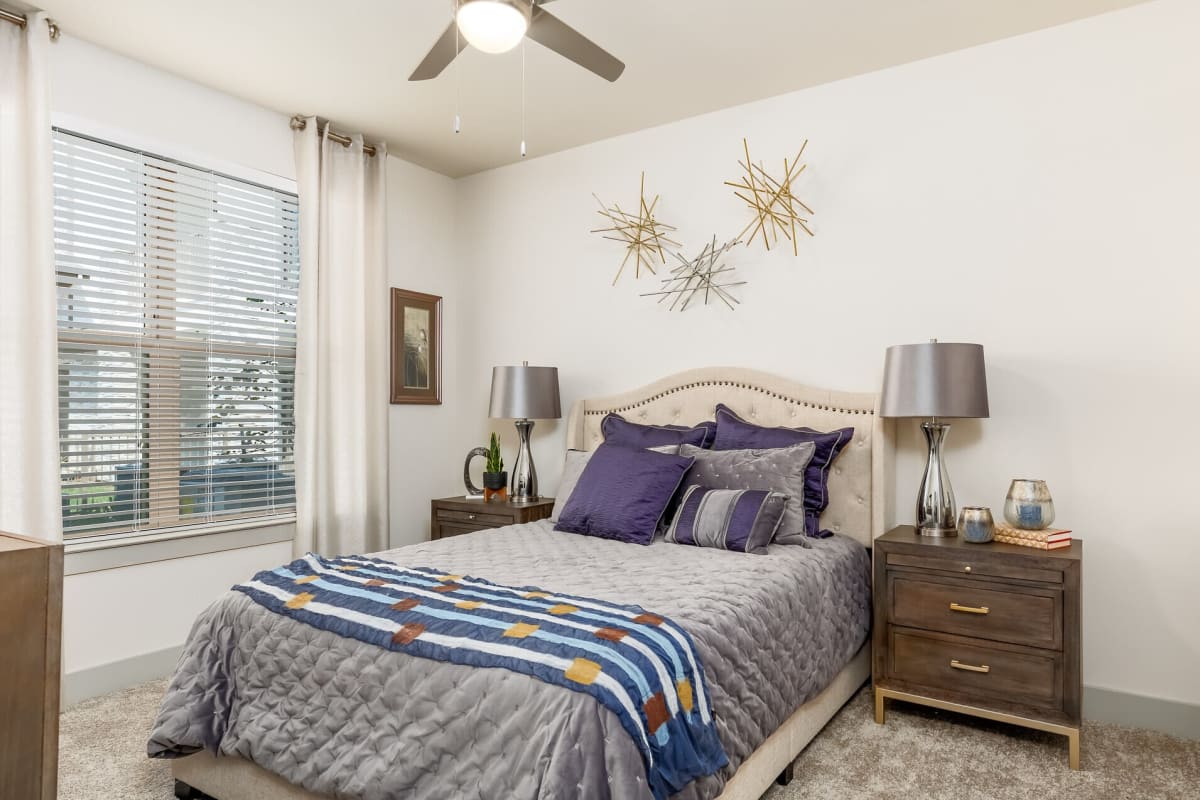 Apartment bedroom at Grand At Cibolo in Cibolo, Texas