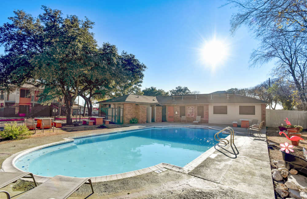 Sparkling pool at The Lodge at Timberhill, San Antonio, Texas