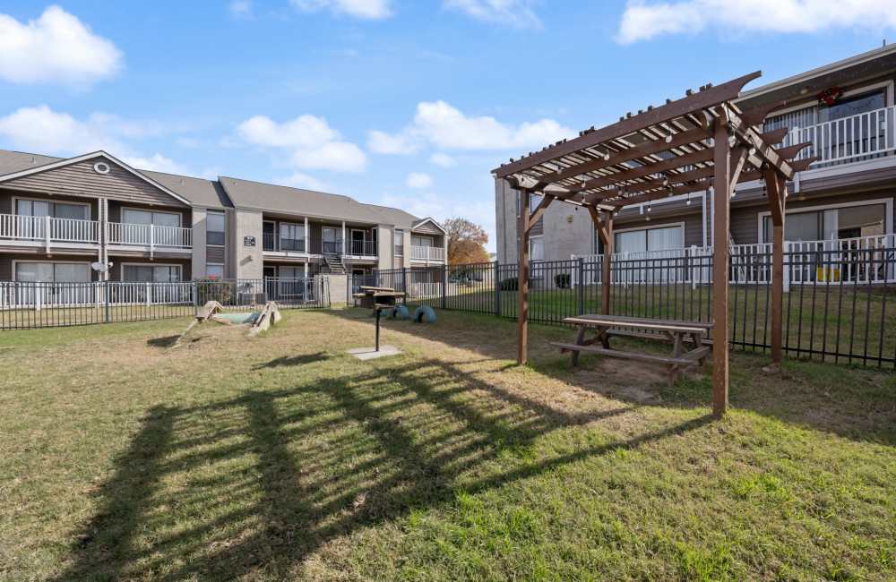 Dog park at Derby Park Apartments in Round Rock, Texas