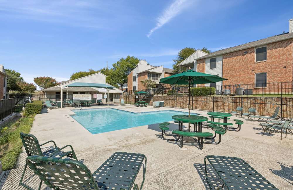 Swimming pool at Peters Colony in Carrollton, Texas