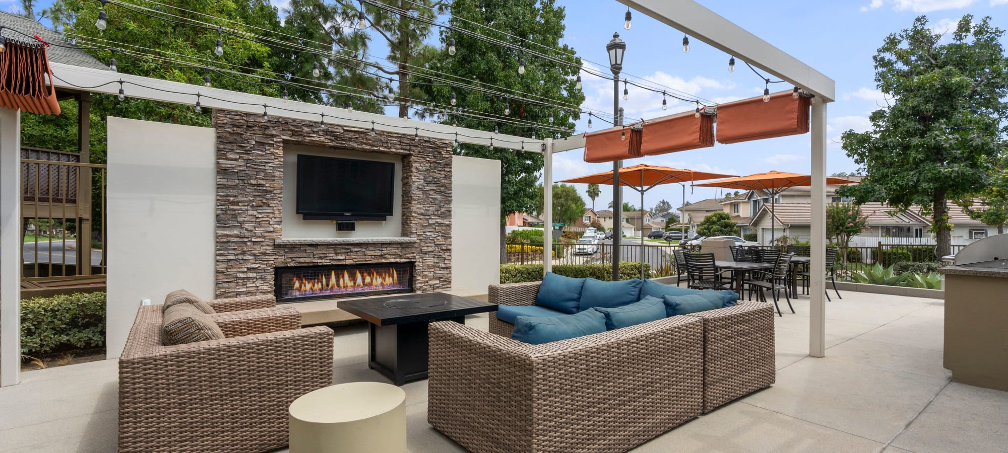 Outdoor theater area at Reserve at Chino Hills in Chino Hills, California