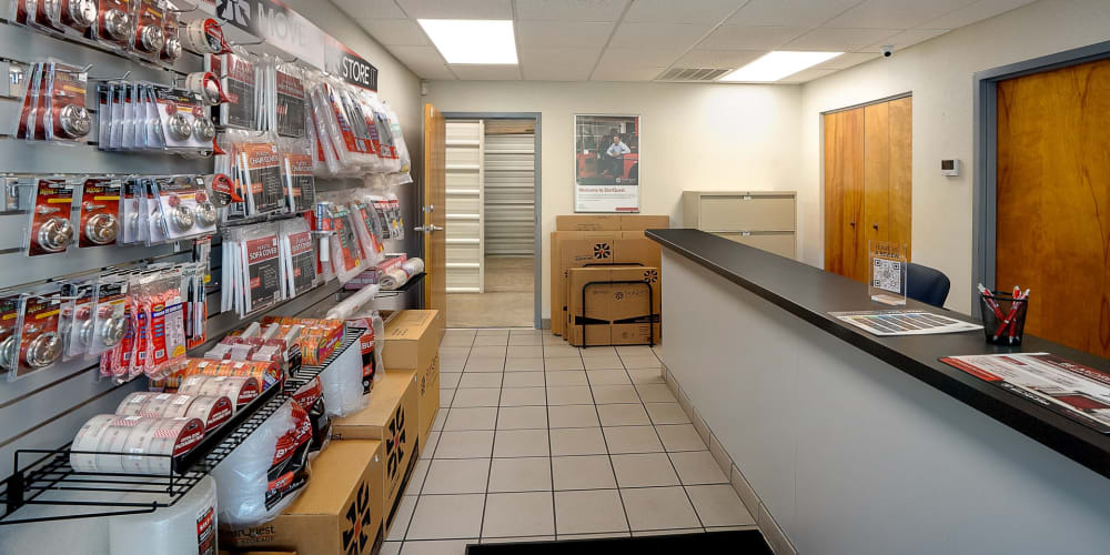 The leasing office at StorQuest Self Storage in Gainesville, Florida