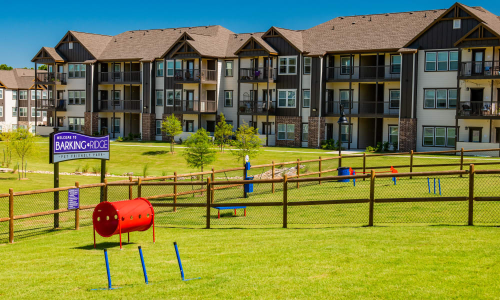 Dog park at Cedar Ridge in Tulsa, Oklahoma