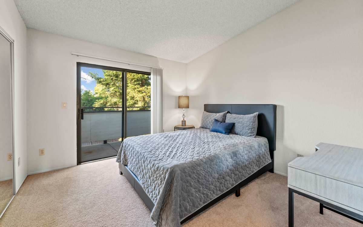 Spacious apartment bedroom at Ardenwood Forest Rental Condominiums in Fremont, California