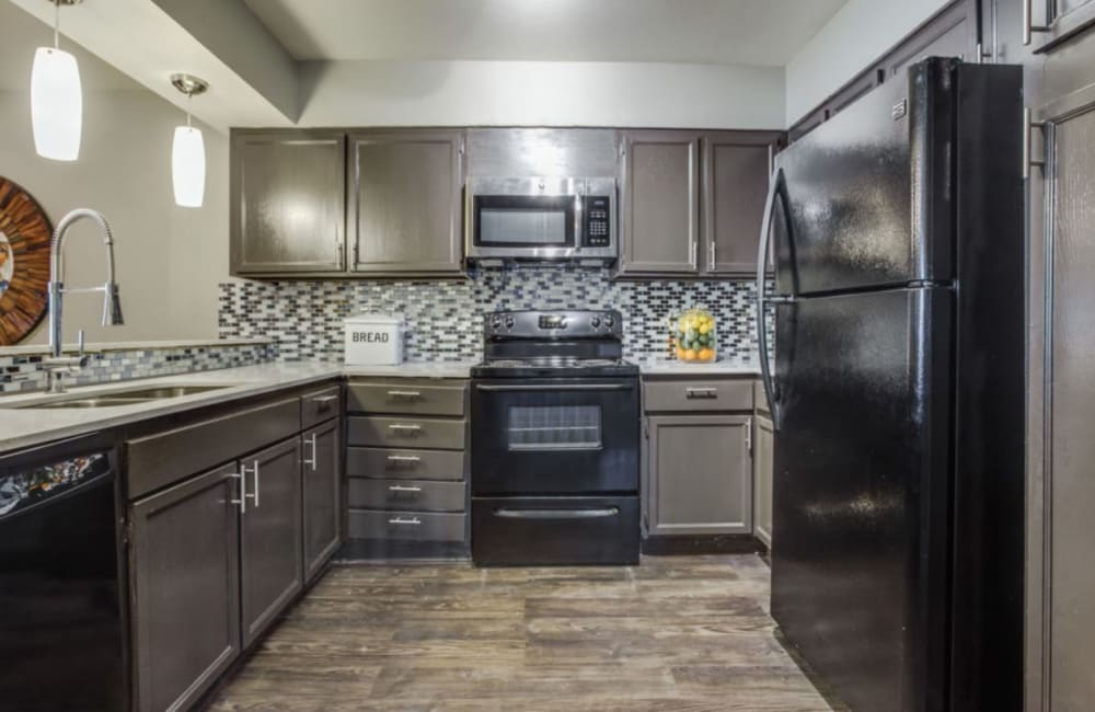 Rendering of a well setup kitchen at Xander in Fort Worth, Texas