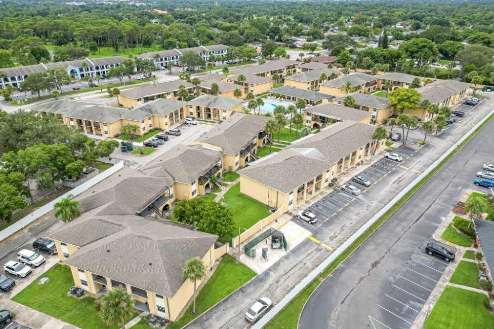 Aerial view of community with parking space at San Jose in Winter Park, Florida