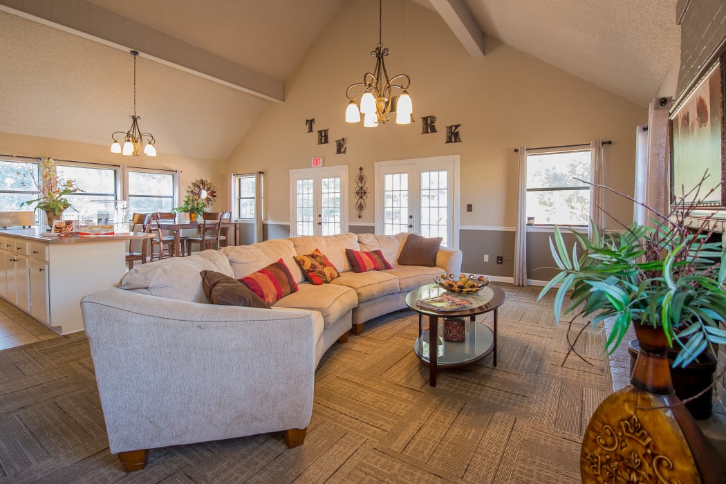 Inside the clubhouse at The Mark Apartments in Ridgeland, MS